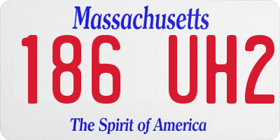 MA license plate 186UH2