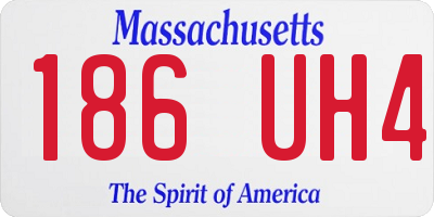 MA license plate 186UH4