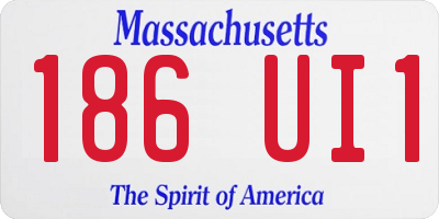 MA license plate 186UI1