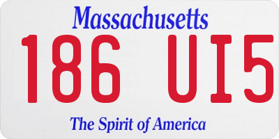 MA license plate 186UI5