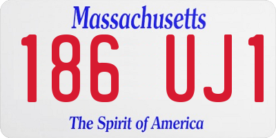 MA license plate 186UJ1