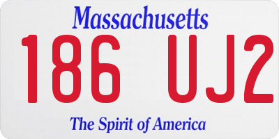 MA license plate 186UJ2
