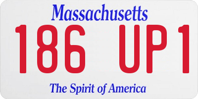 MA license plate 186UP1
