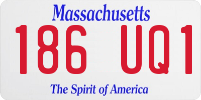 MA license plate 186UQ1