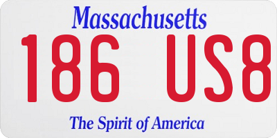 MA license plate 186US8