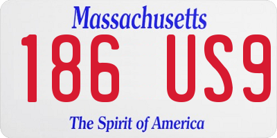 MA license plate 186US9