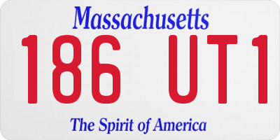 MA license plate 186UT1