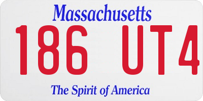 MA license plate 186UT4