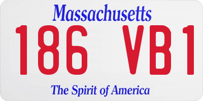 MA license plate 186VB1