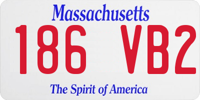MA license plate 186VB2