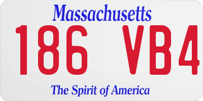 MA license plate 186VB4