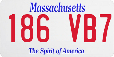 MA license plate 186VB7