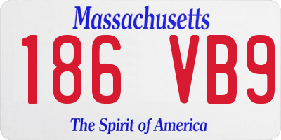 MA license plate 186VB9