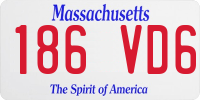 MA license plate 186VD6