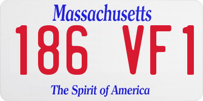 MA license plate 186VF1