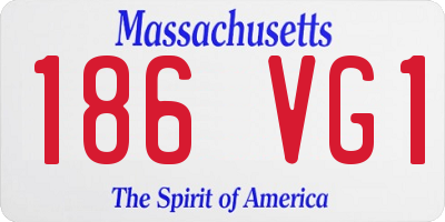 MA license plate 186VG1