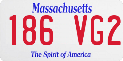 MA license plate 186VG2