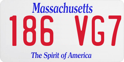 MA license plate 186VG7