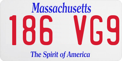MA license plate 186VG9