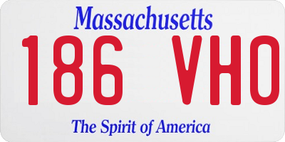 MA license plate 186VH0