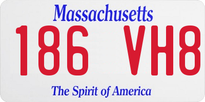 MA license plate 186VH8