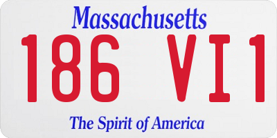 MA license plate 186VI1