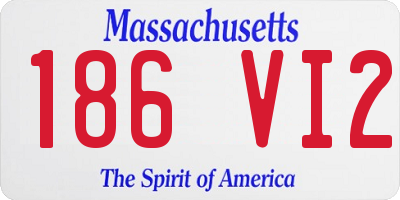 MA license plate 186VI2