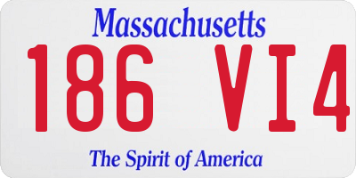 MA license plate 186VI4