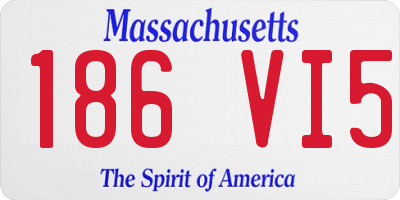 MA license plate 186VI5