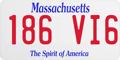 MA license plate 186VI6