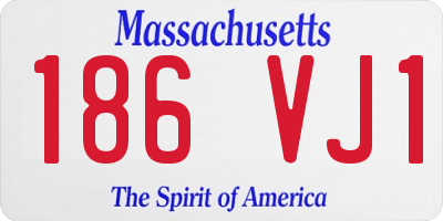 MA license plate 186VJ1