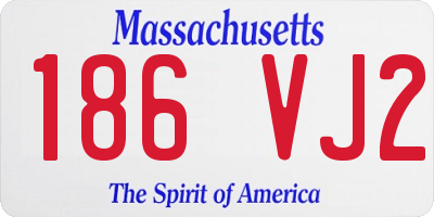 MA license plate 186VJ2