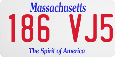 MA license plate 186VJ5