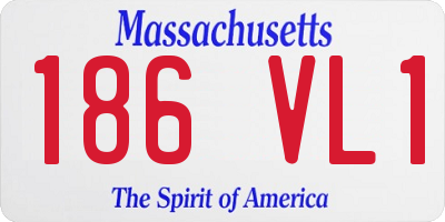 MA license plate 186VL1