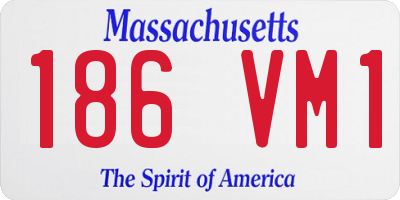 MA license plate 186VM1