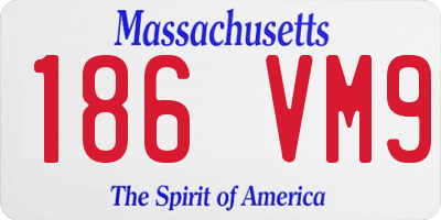 MA license plate 186VM9