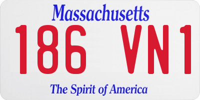 MA license plate 186VN1