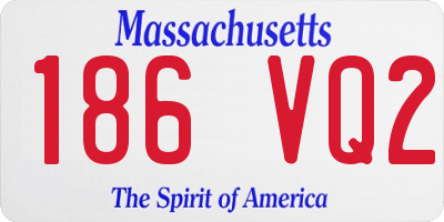 MA license plate 186VQ2