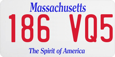 MA license plate 186VQ5