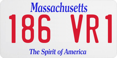MA license plate 186VR1