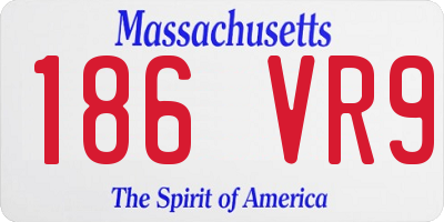 MA license plate 186VR9