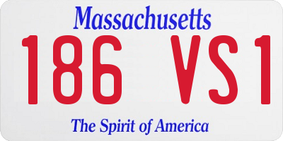MA license plate 186VS1