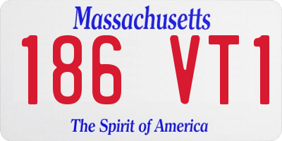 MA license plate 186VT1