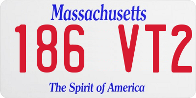 MA license plate 186VT2