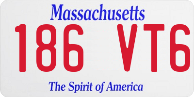MA license plate 186VT6