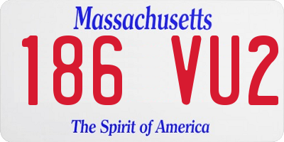 MA license plate 186VU2