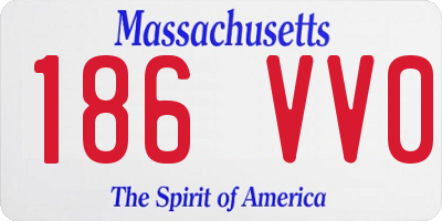 MA license plate 186VV0