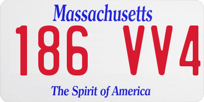 MA license plate 186VV4