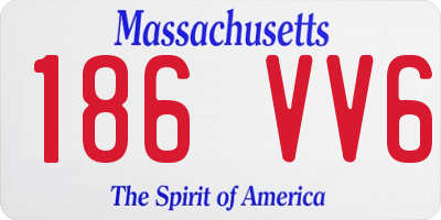 MA license plate 186VV6