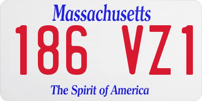 MA license plate 186VZ1